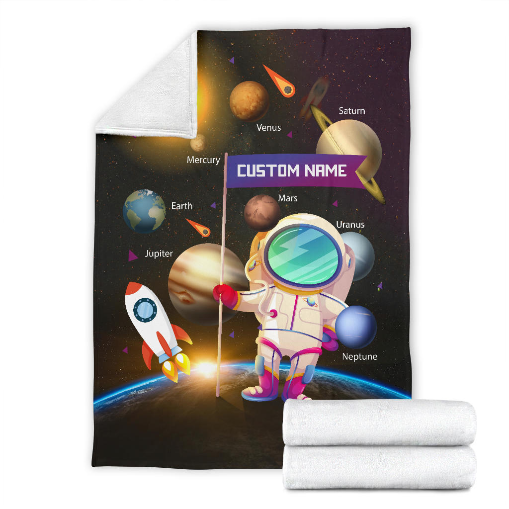Personalized Name Solar System, Planets Blanket
