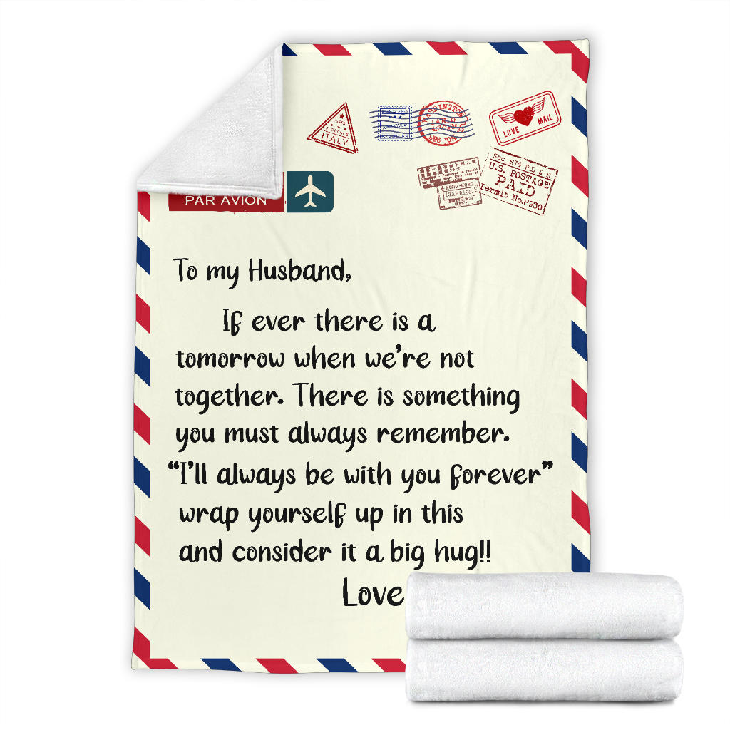 To My Husband Gift from Wife, Mail Blanket