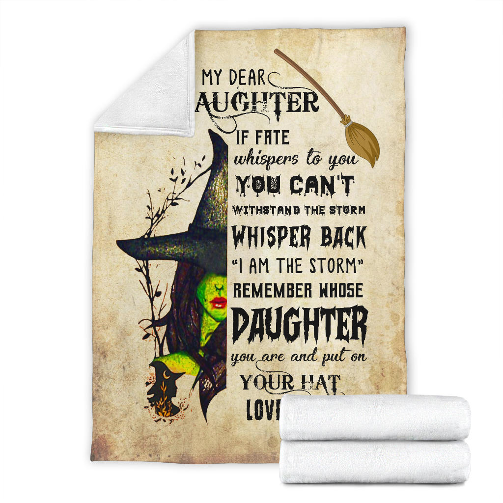 My Dear Daughter, Premium Fleece Blanket Gift from Mom to Daughter