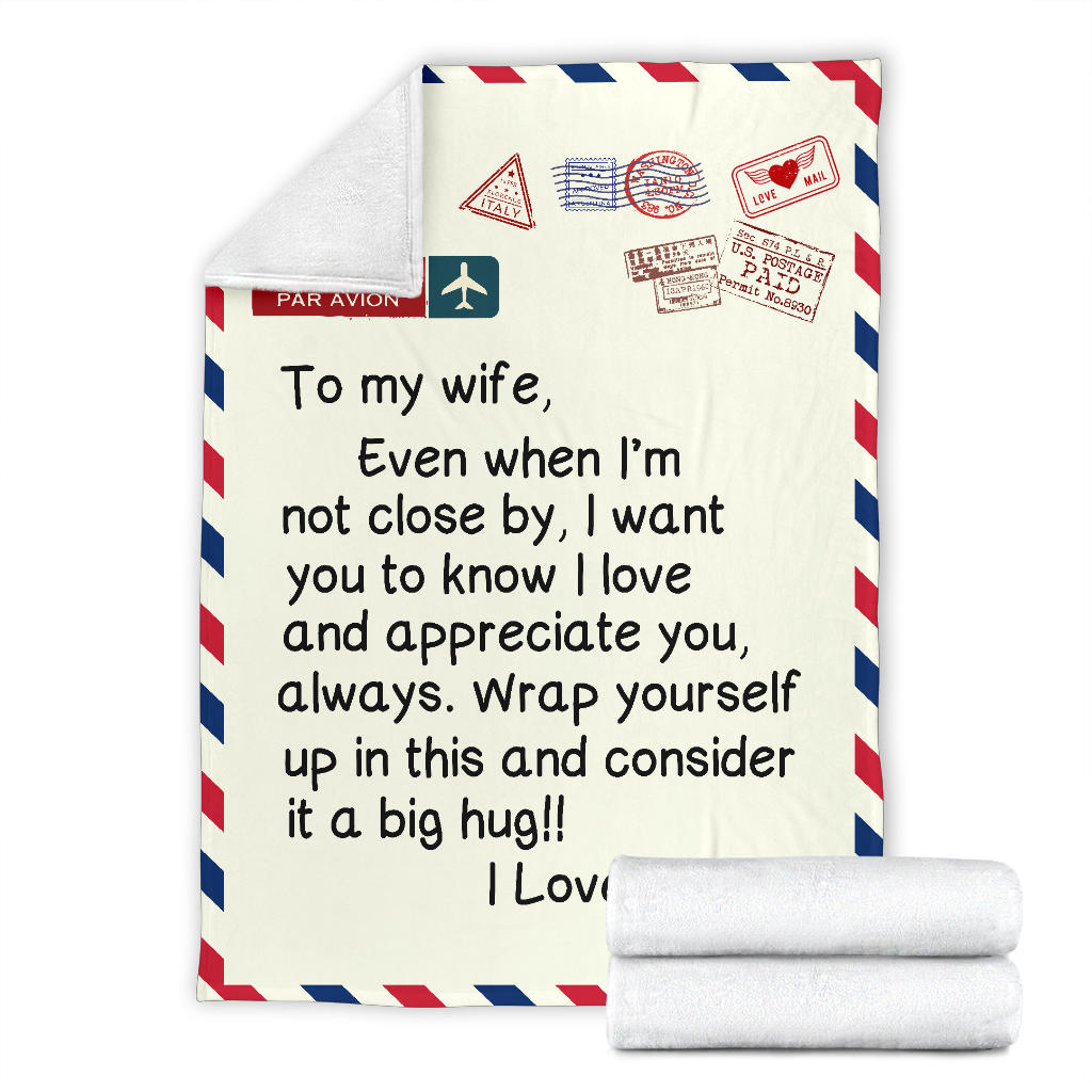 To My Wife Post Mail Blanket Gift from Husband