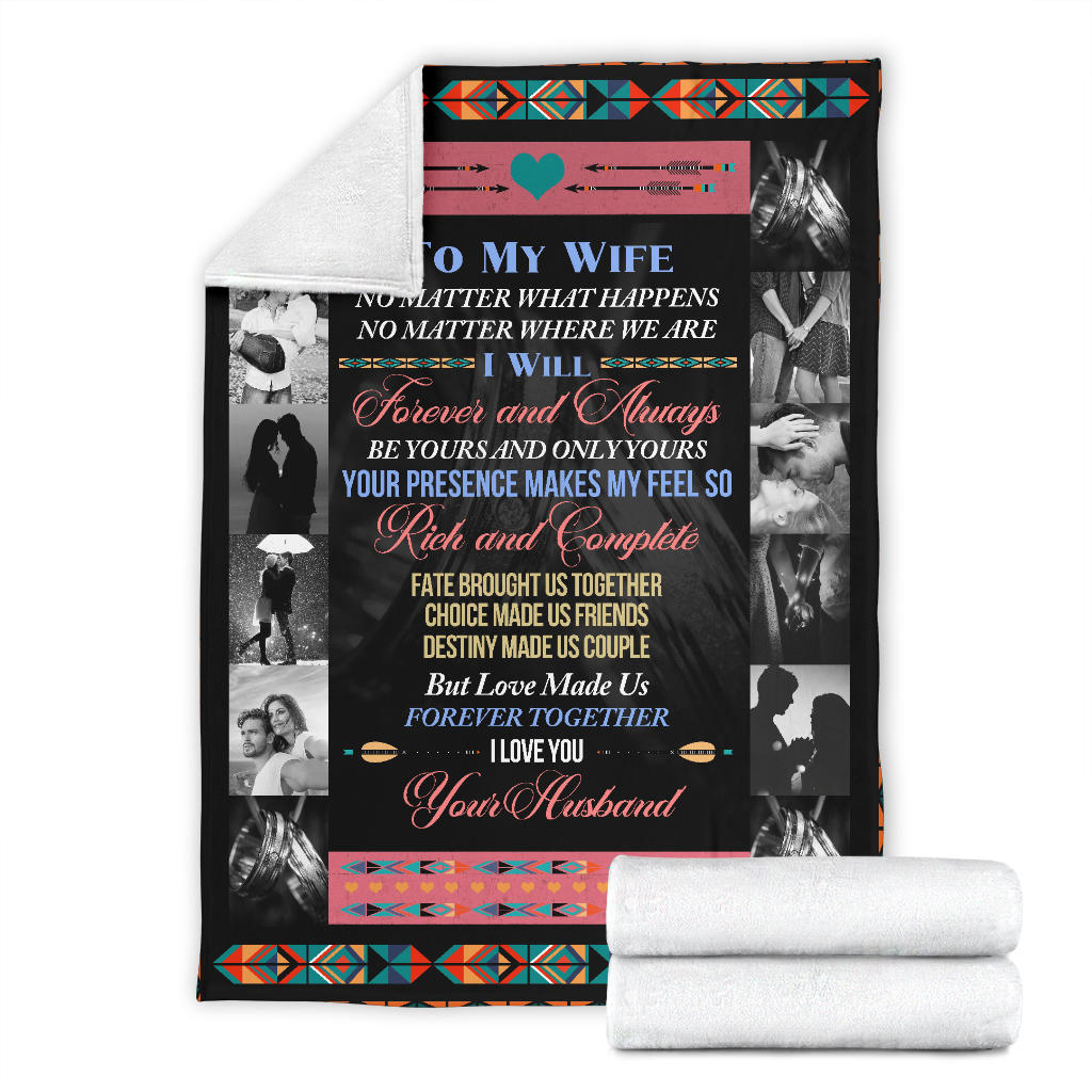 Personalized Blanket Gift for Wife from Husband with Photo Upload - 8 Photos