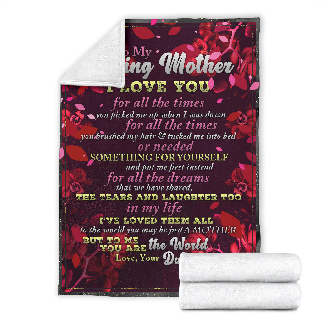 To My Loving Mother Blanket Gift from Daughter