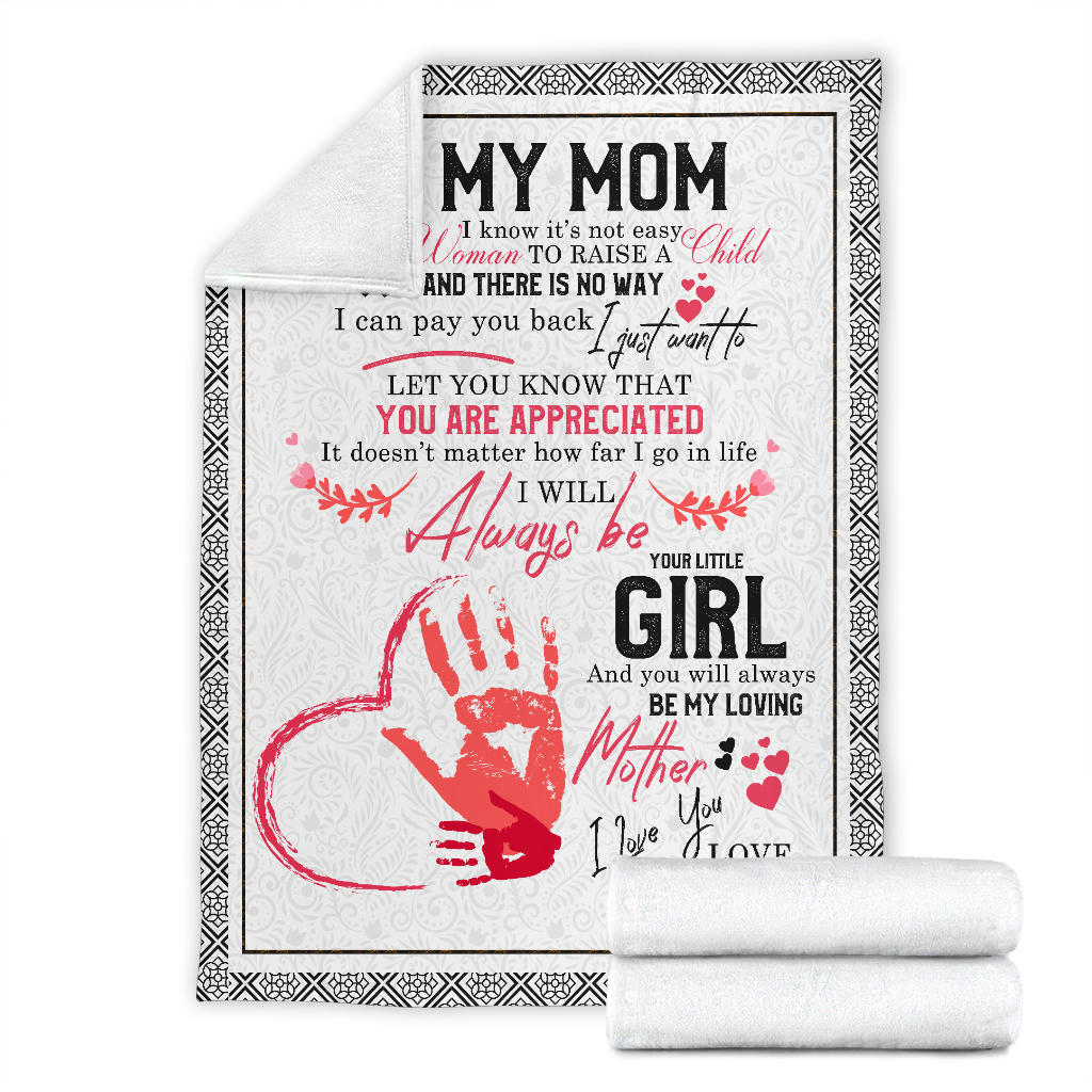 Personalized Gift Blanket for Mom, Mother from Daughter, Son, Little Girl - Thoughtful Gift