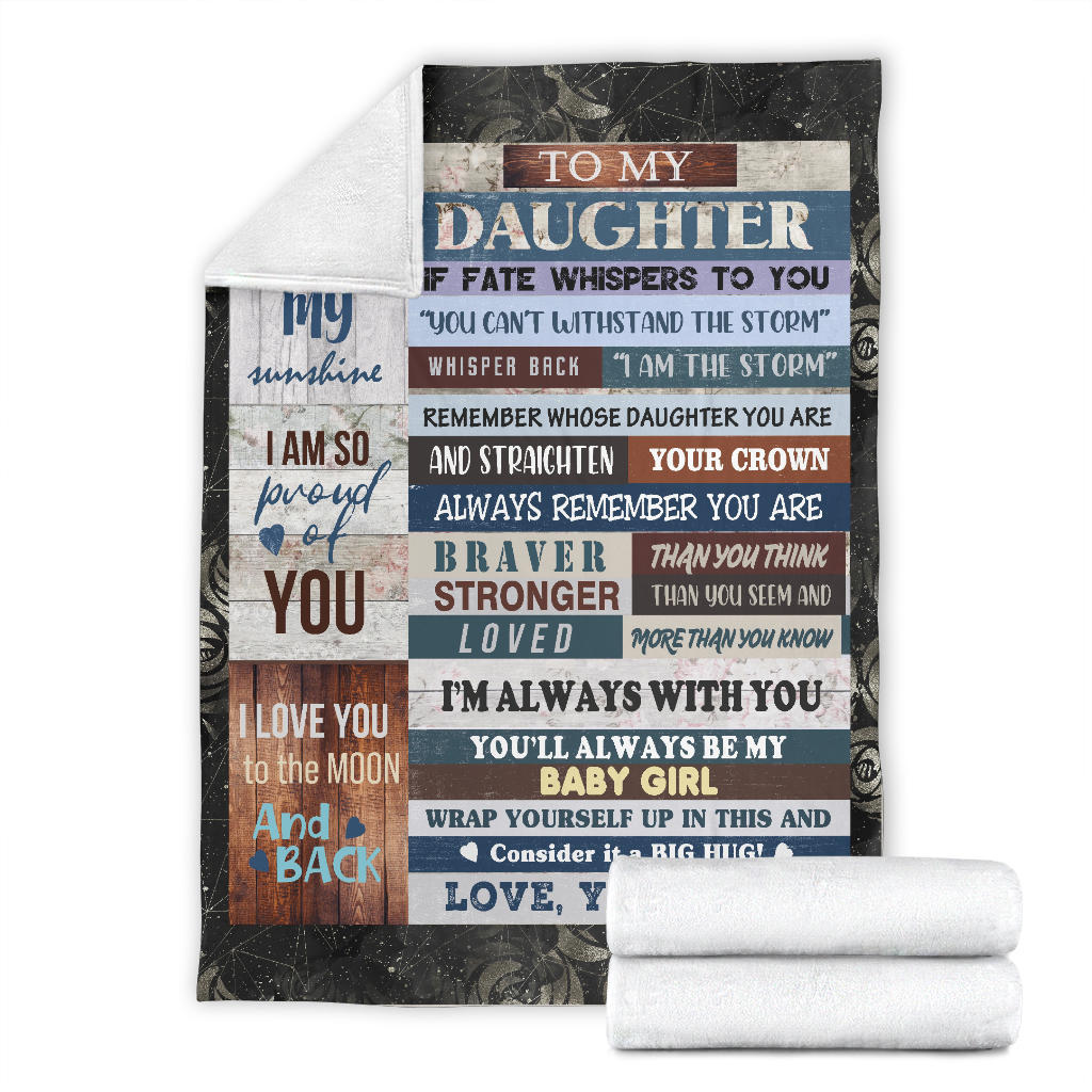 To My Daughter Blanket Gift from Mom