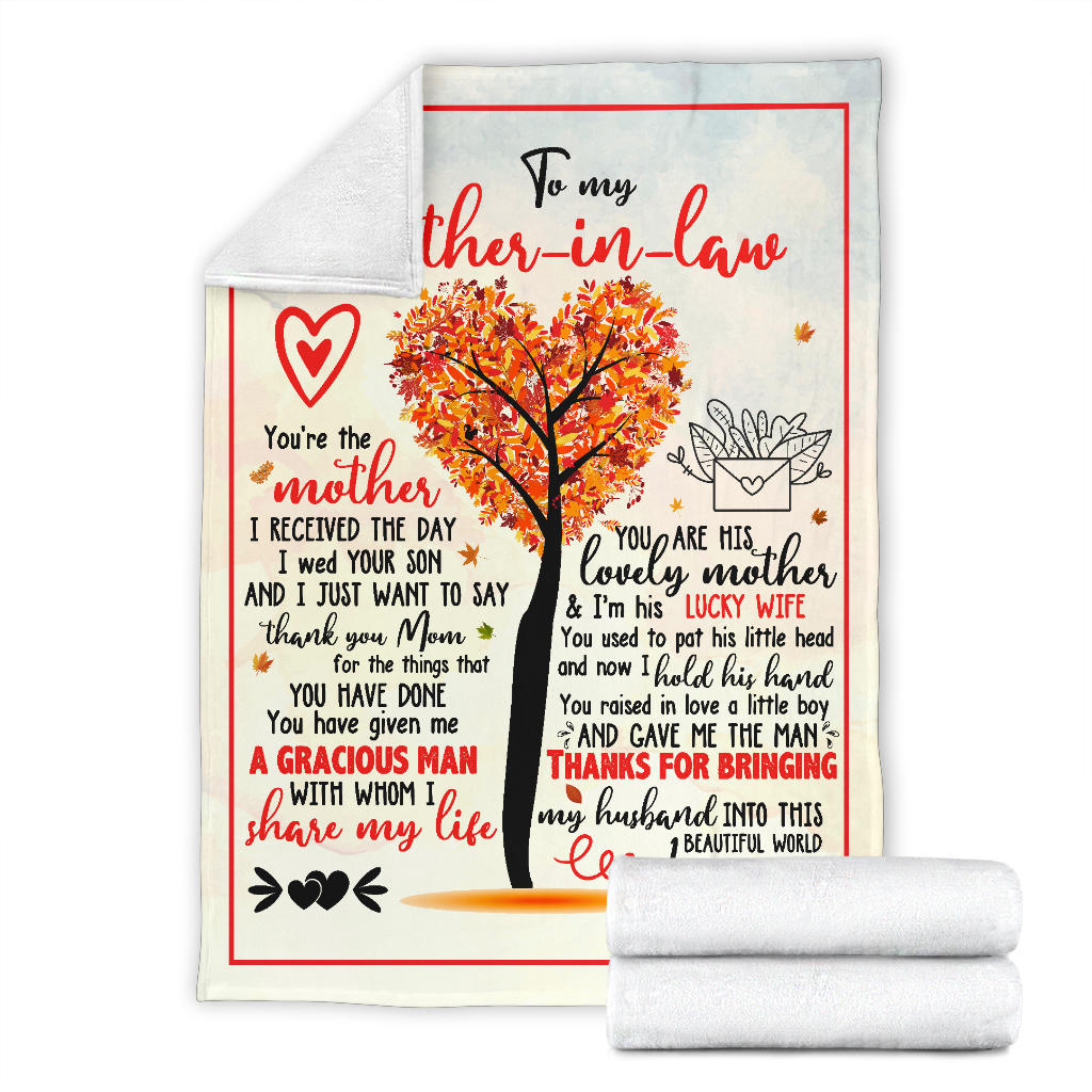 Personalized Blanket, Gift for Mother in Law from Daughter in Law