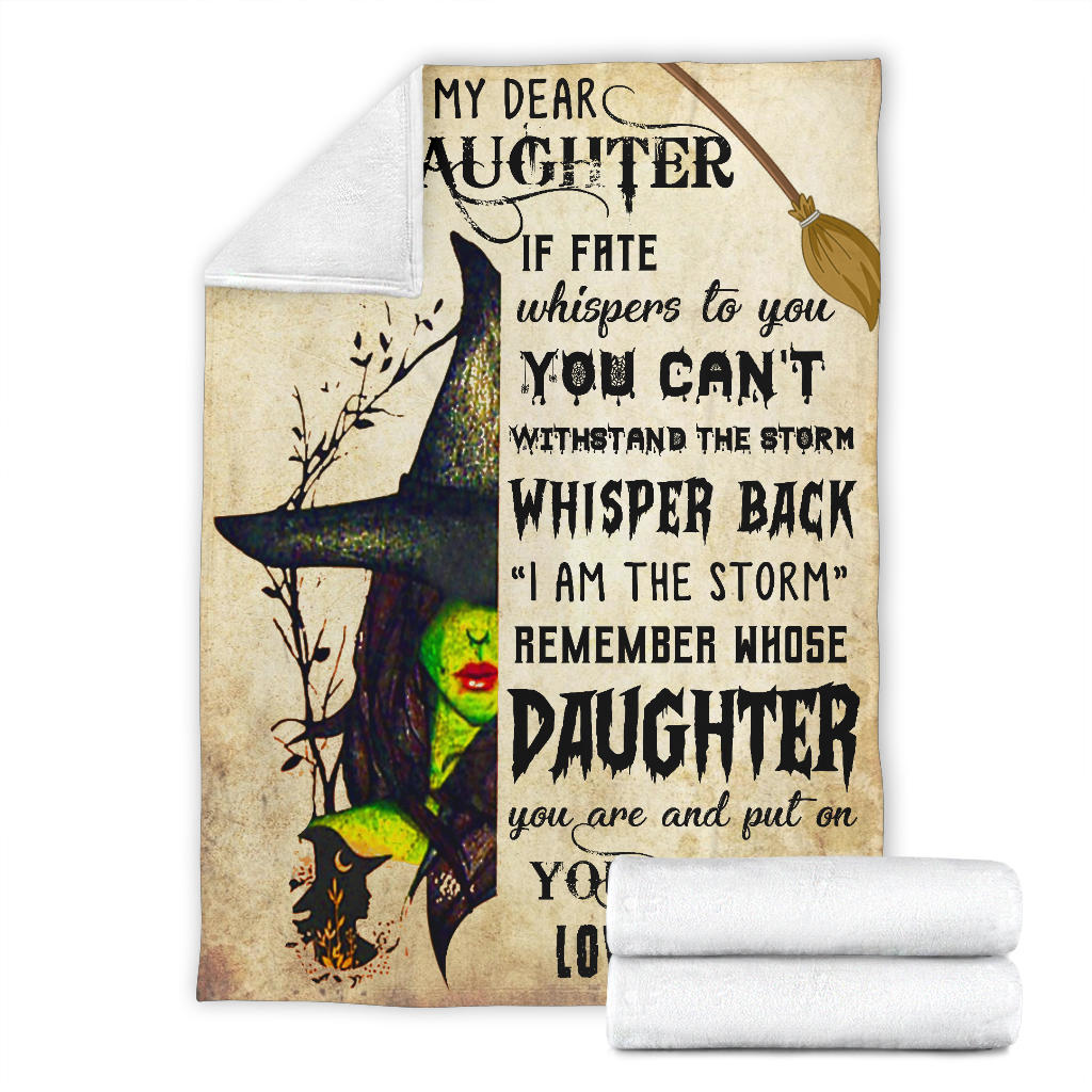 My Dear Daughter, Premium Fleece Blanket Gift from Dad to Daughter