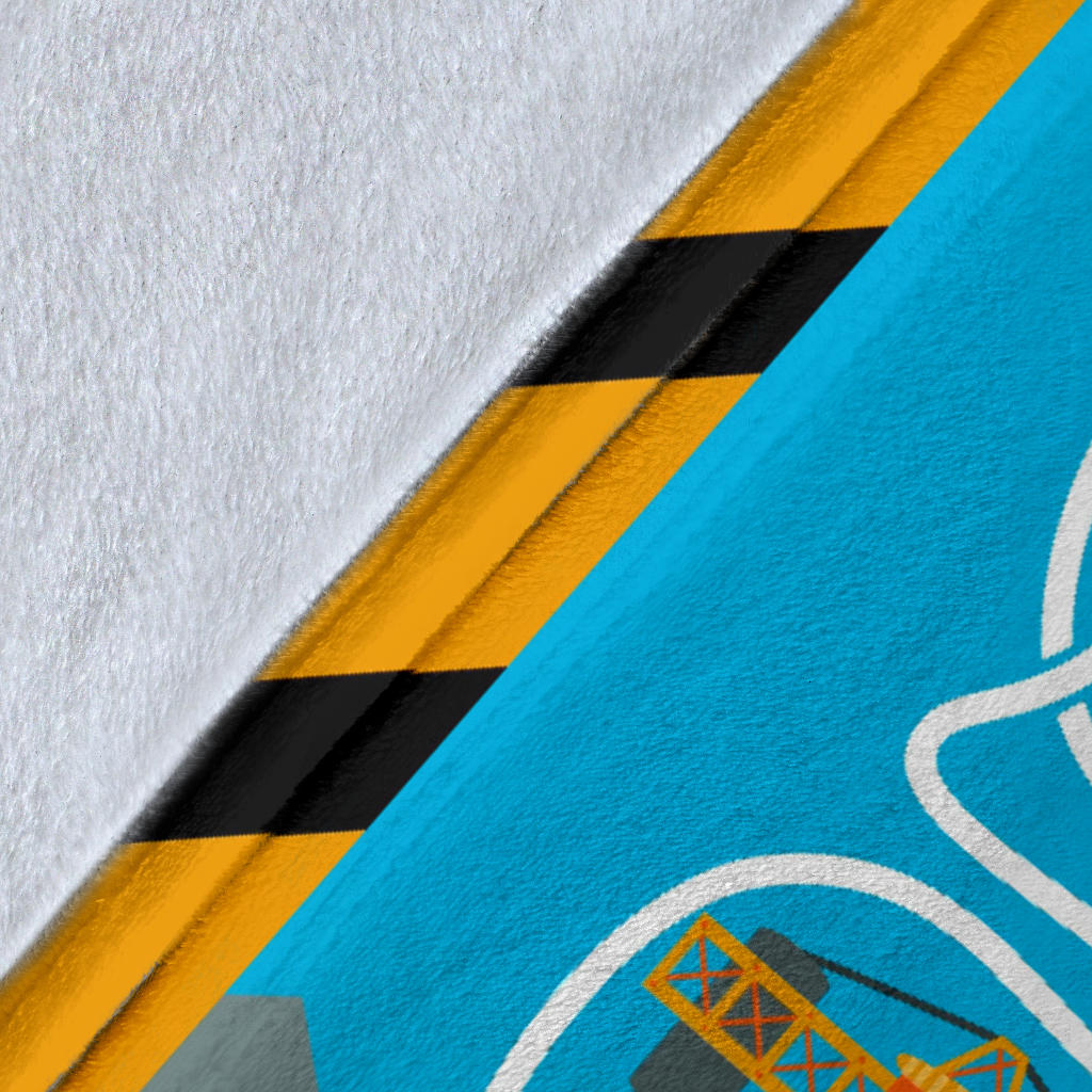 Personalized Name, Educational, Learning Help Animal Builders to Find Their Construction Vehicles Blanket for Kids, Maze Blanket for Boys & Girls