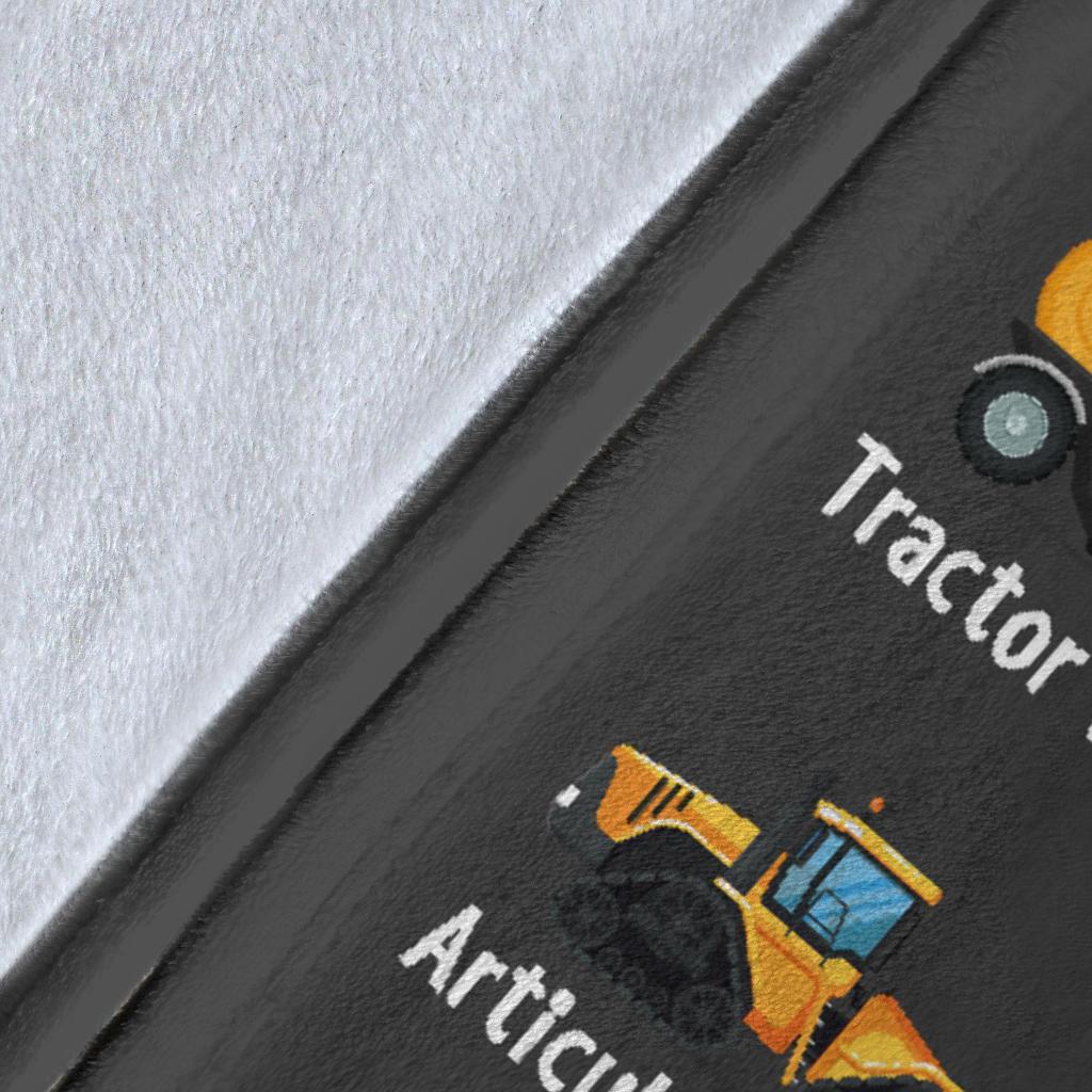 Personalized Name Tractor Blanket for Kids, Custom Name Farming Machinery Blanket for Boys & Girls