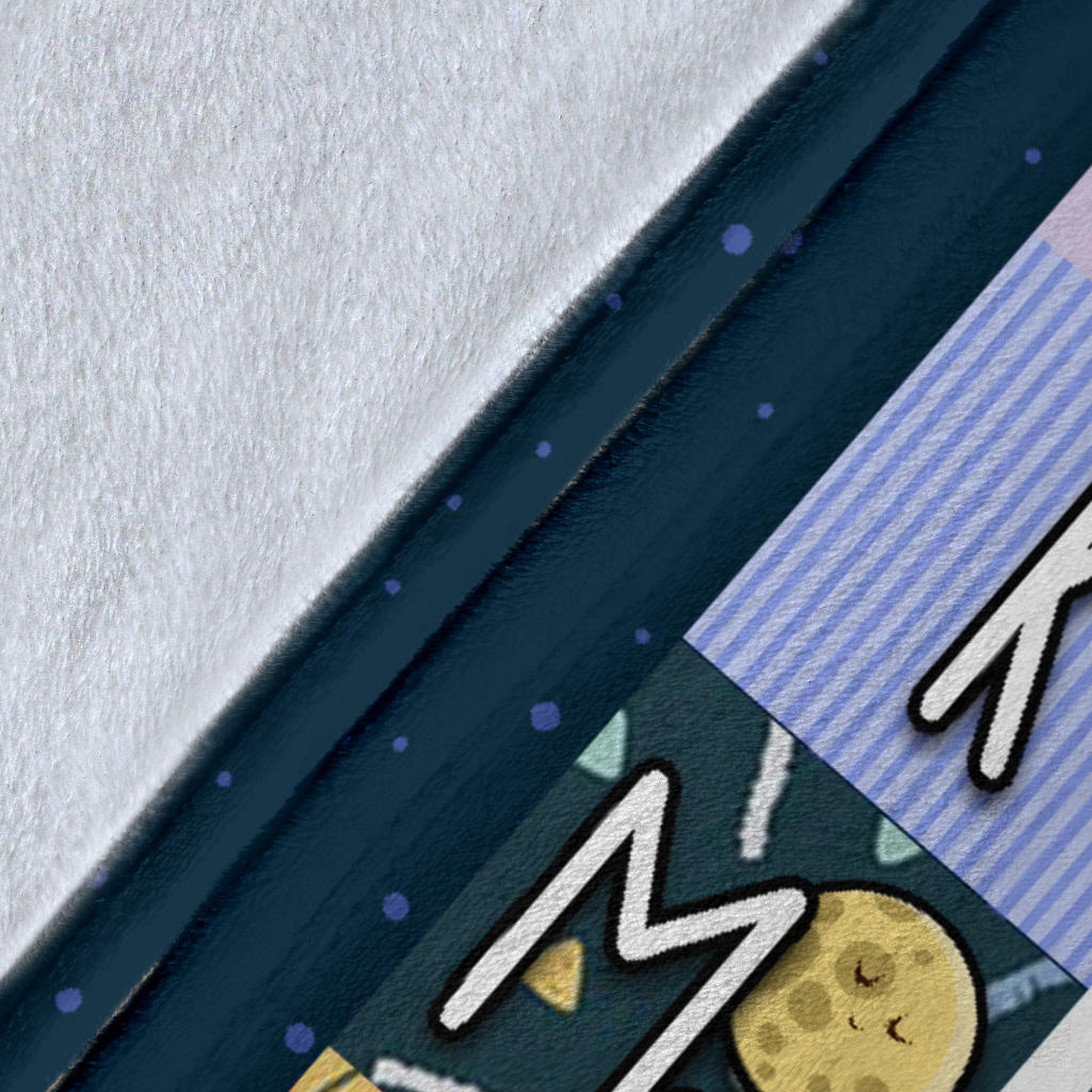 Personalized Name ABC Alphabet Space, Solar System Blanket for Kids