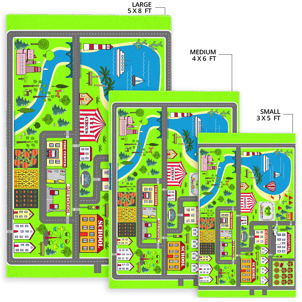 Car Play Mat For Kids, Activity Rug for Boys, Girls Toddlers