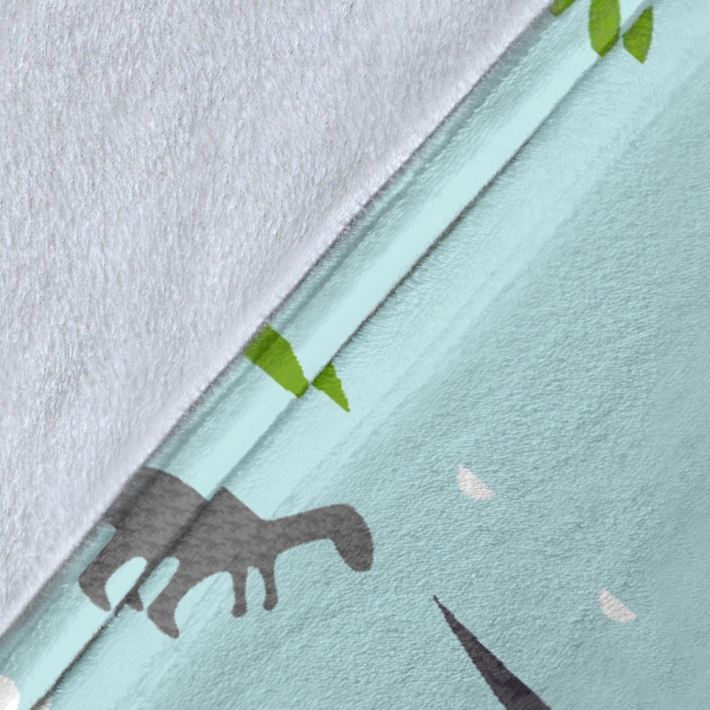 Personalized Dinosaur, Dino World Blanket for Boys, Kids