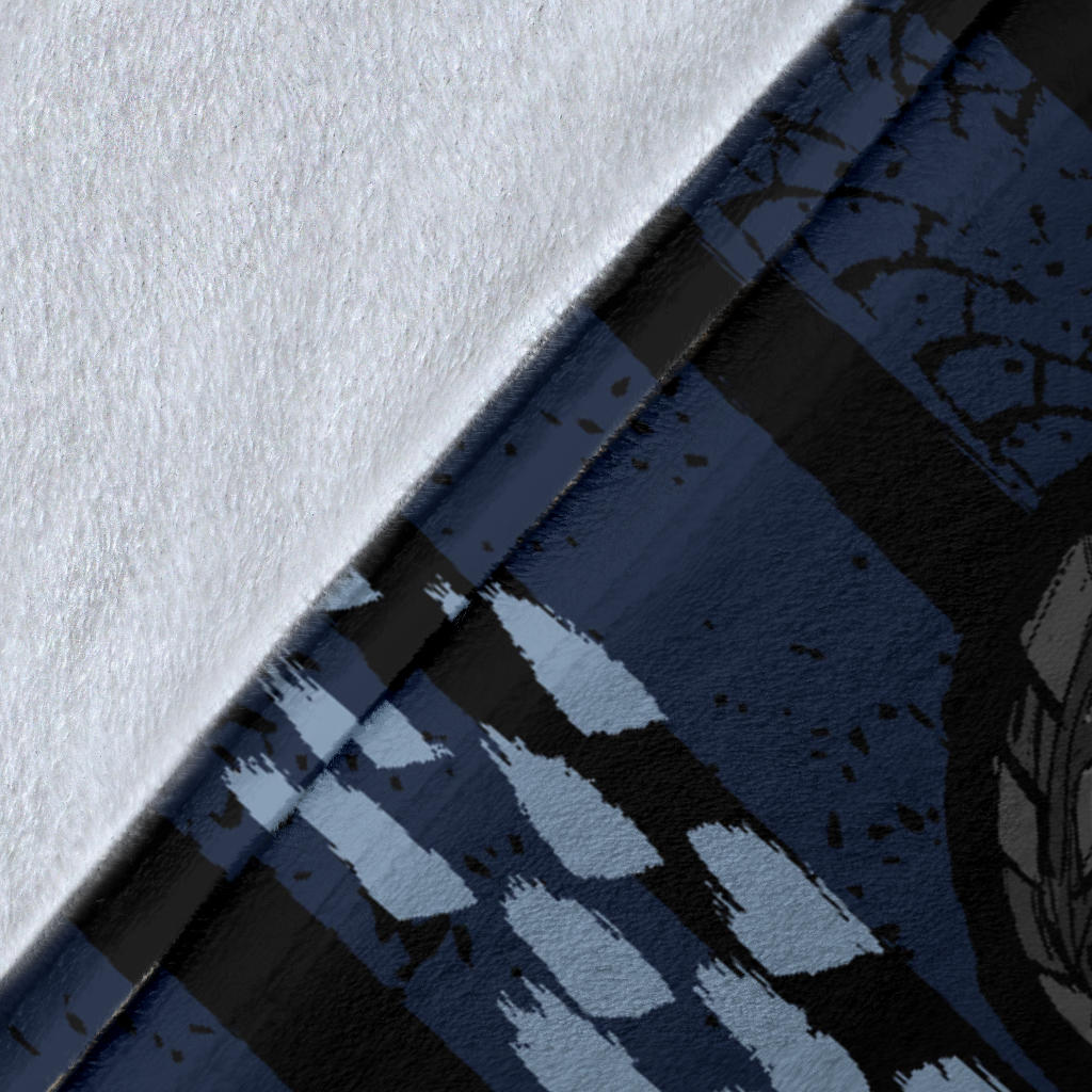 Personalized Name Blue Monster Truck Blanket for Boys & Girls