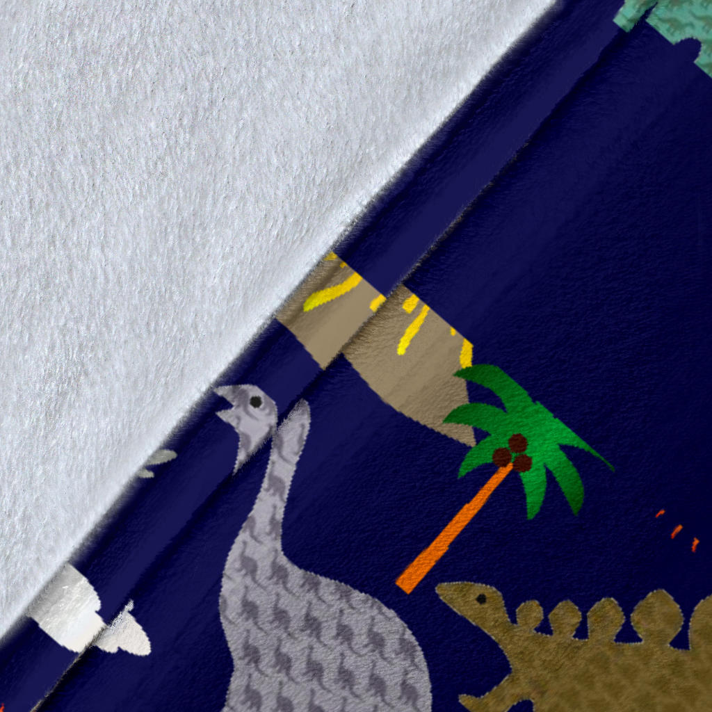 Personalized Dinosaurs, Dino World Blanket for Boys & Girls, Kids