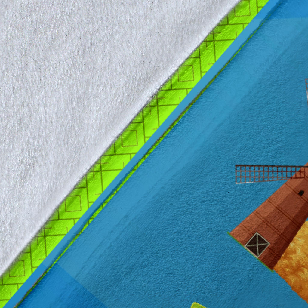 Personalized Name, Farm, Agricultural Machinery, Tractor Blanket for Kids, Boys & Girls Custom Name Blanket