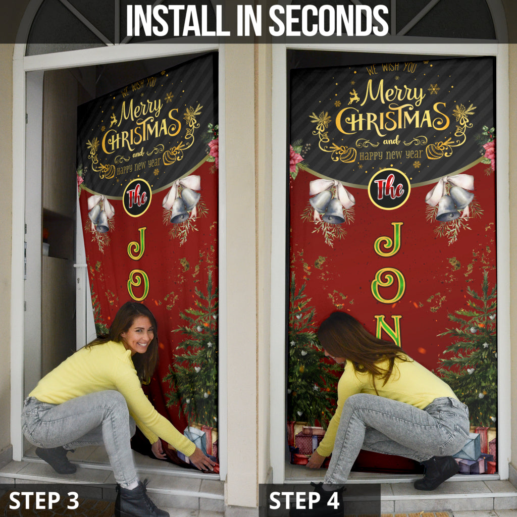 Personalized Name, Christmas Family Door Decor, Door Socks