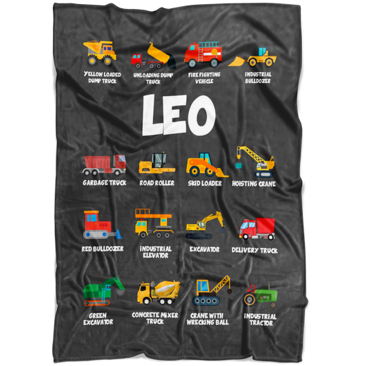 Leo Construction Blanket Grey