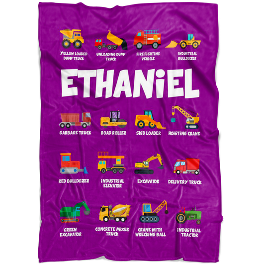 Ethaniel Construction Blanket Purple