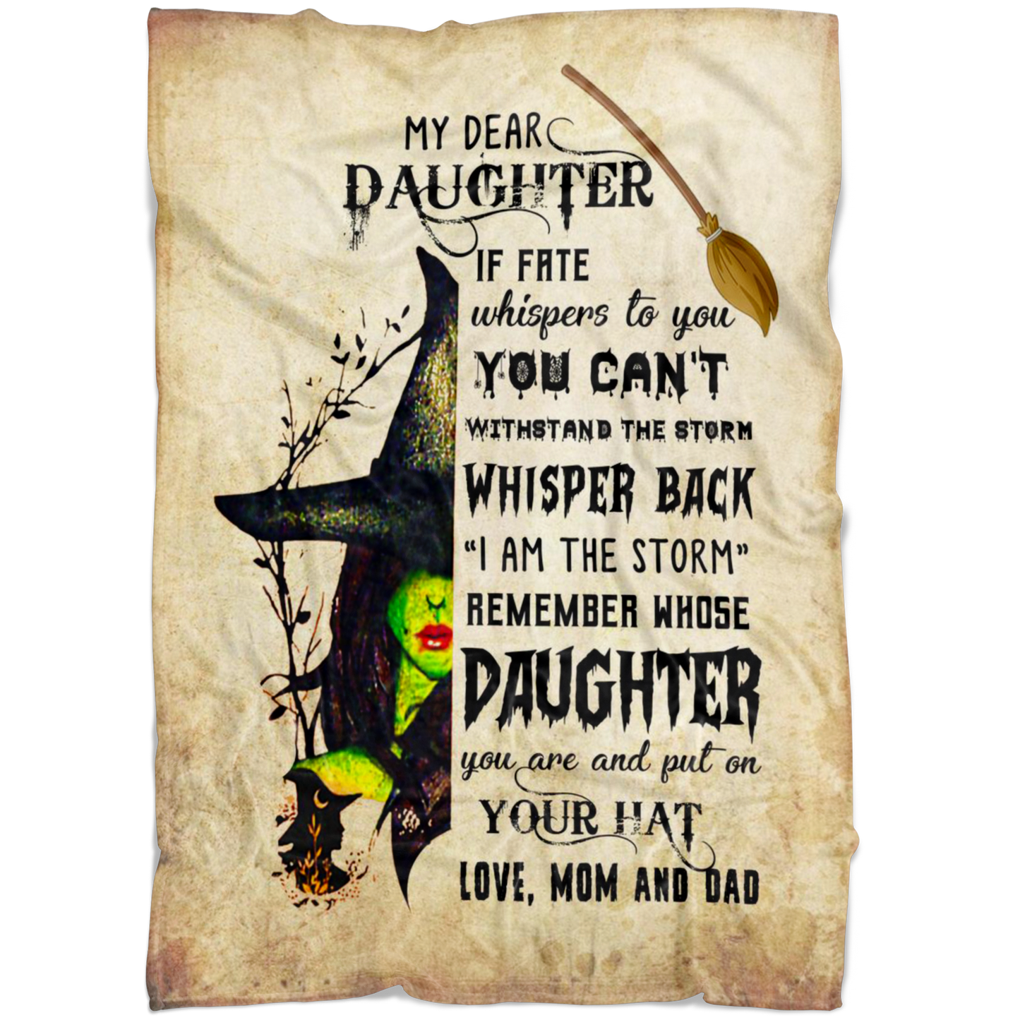 Halloween Blanket for Daughter from Mom and Dad