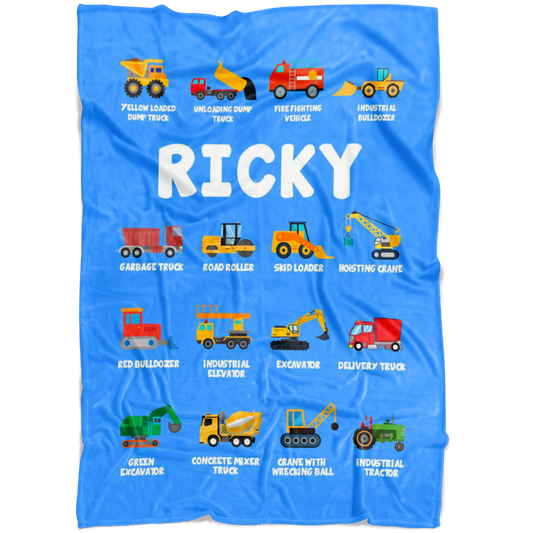 Ricky Construction Blanket Blue