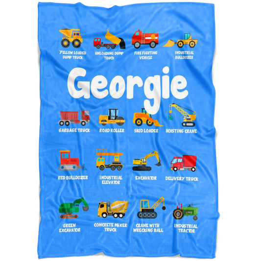 Georgie Construction Blanket Blue