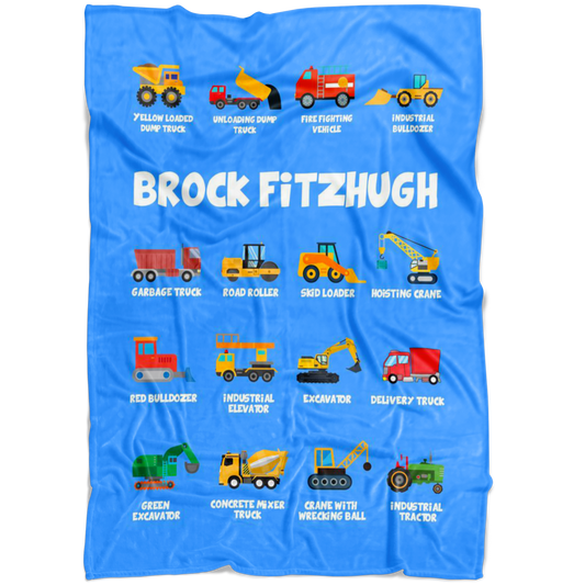 Brock Fitzhugh Construction Blanket Blue