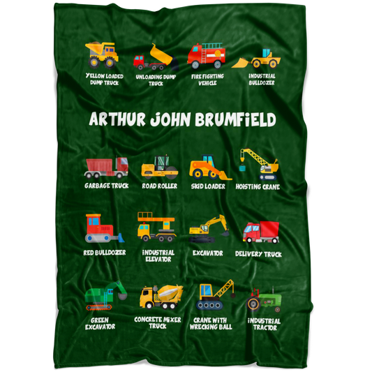Arthur John Brumfield Construction Blanket Green