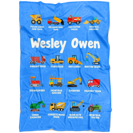 Wesley Owen Construction Blanket Blue