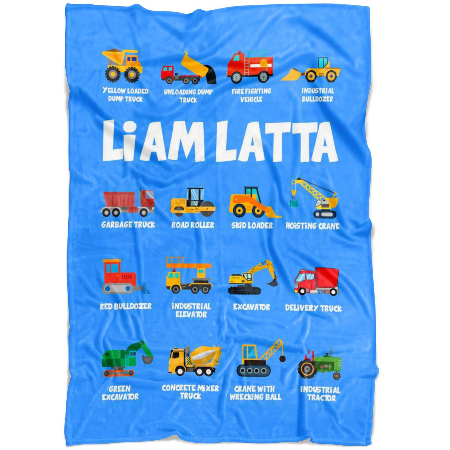 Liam Latta Construction Blanket Blue