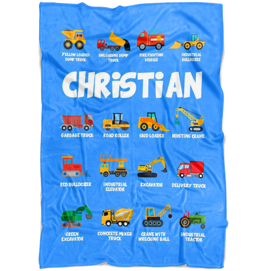 Christian Construction Blanket Blue