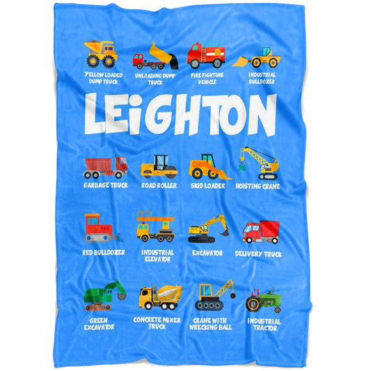 Leighton Construction Blanket Blue