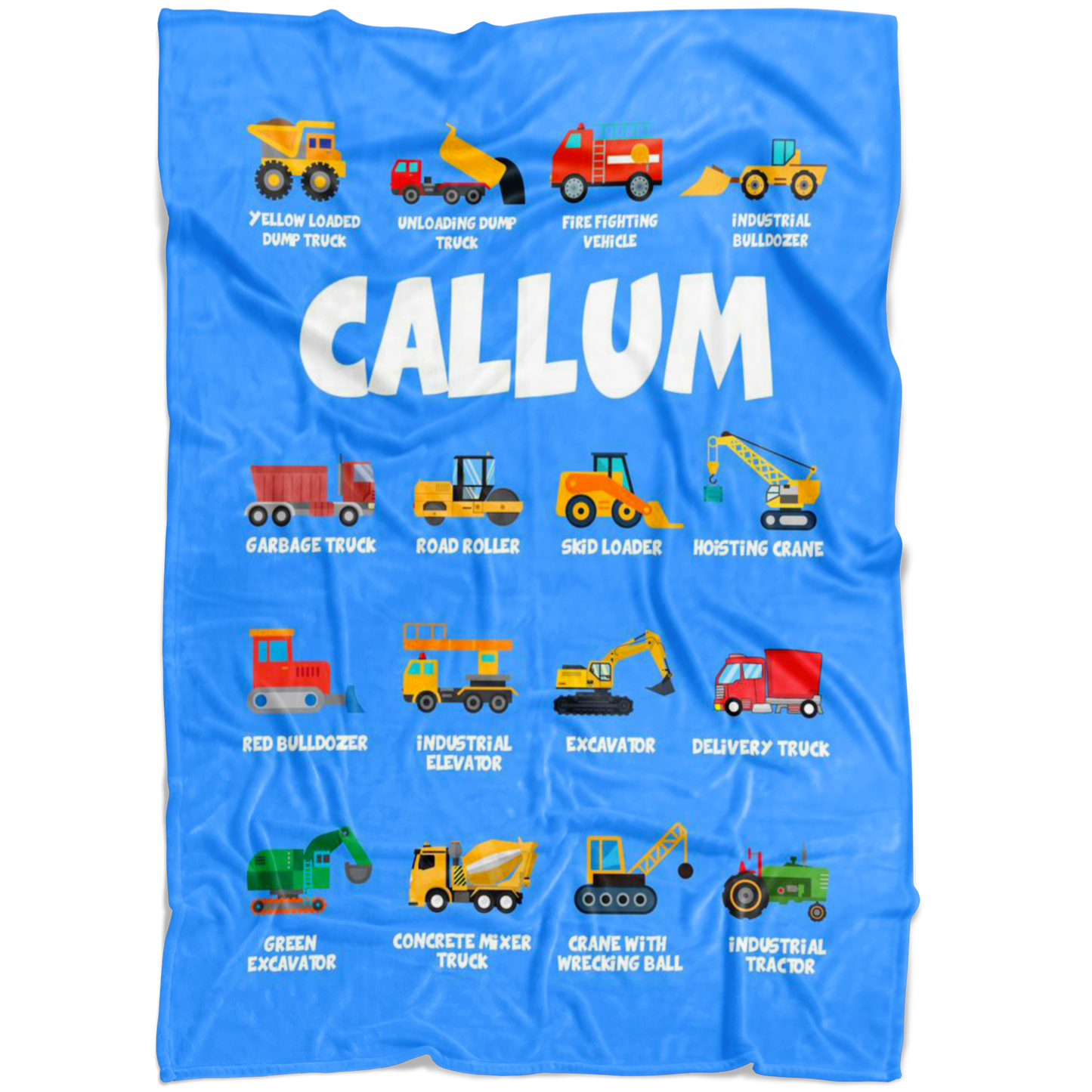 Callum Construction Blanket Blue