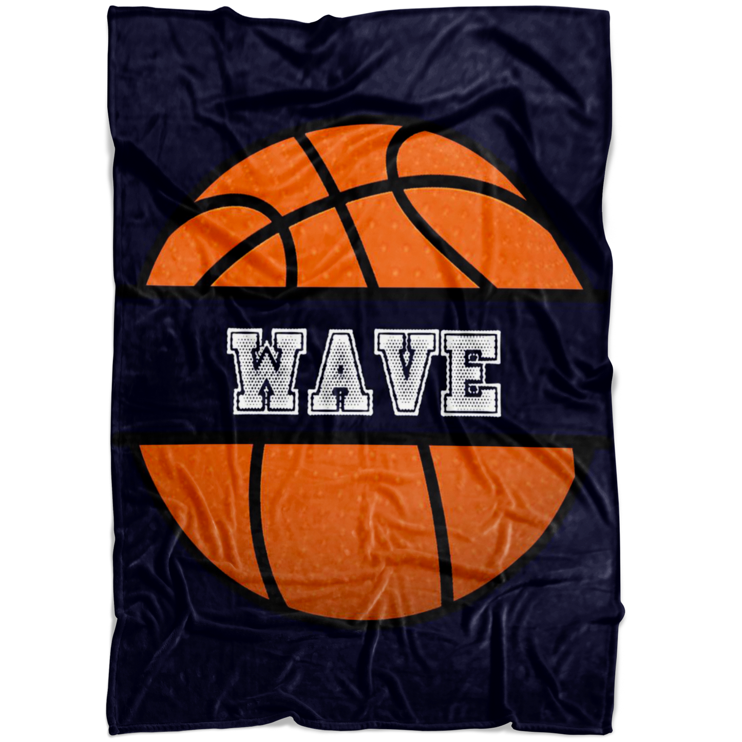 Personalized Name Basketball Premium Boys Blanket - Wave