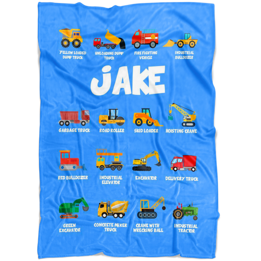 Jake Construction Blanket Blue