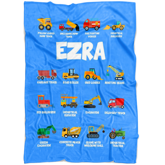 Ezra Construction Blanket Blue