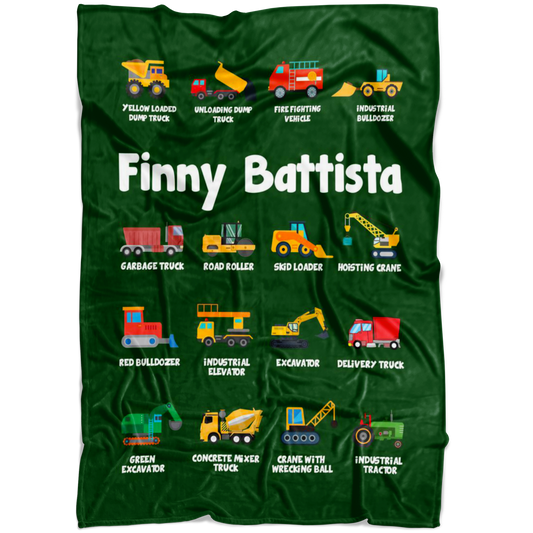 Finny Battista Construction Blanket Green