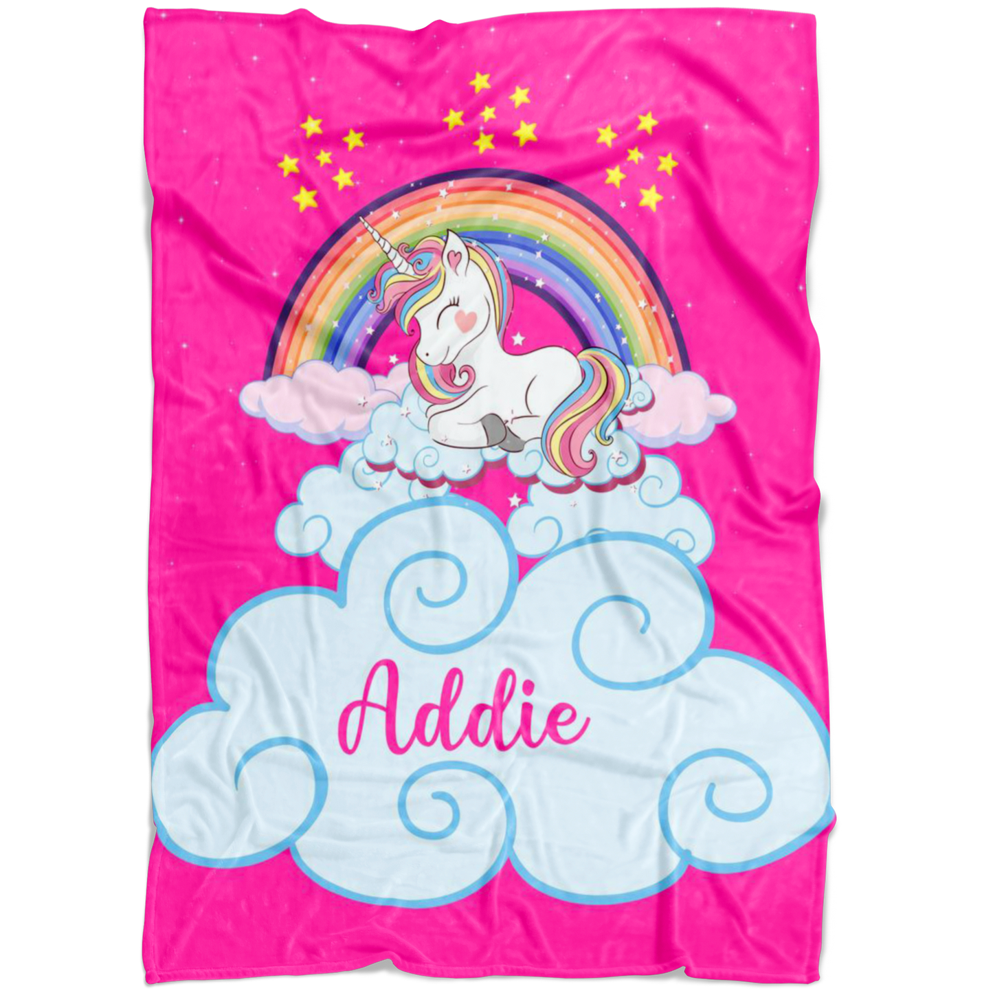Personalized Name Magical Unicorn Blanket for Babies & Girls - Addie