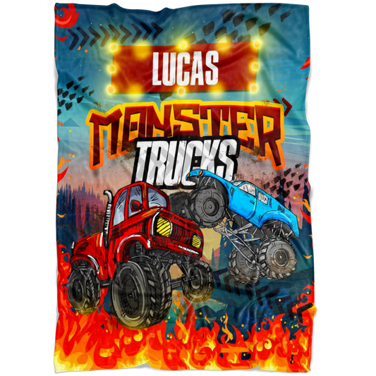 Lucas Monster Trucks Blanket