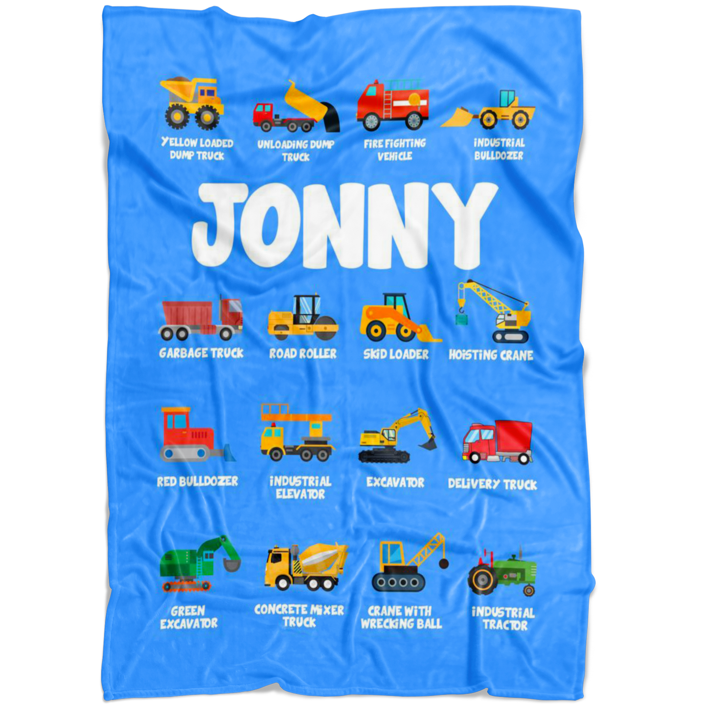 Jonny Construction Blanket Blue