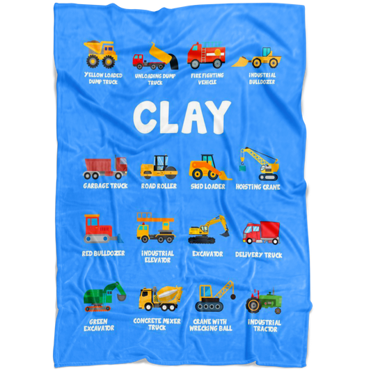 Clay Construction Blanket Blue