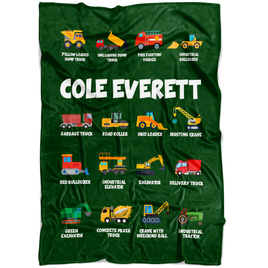 Cole Everett Construction Blanket Green