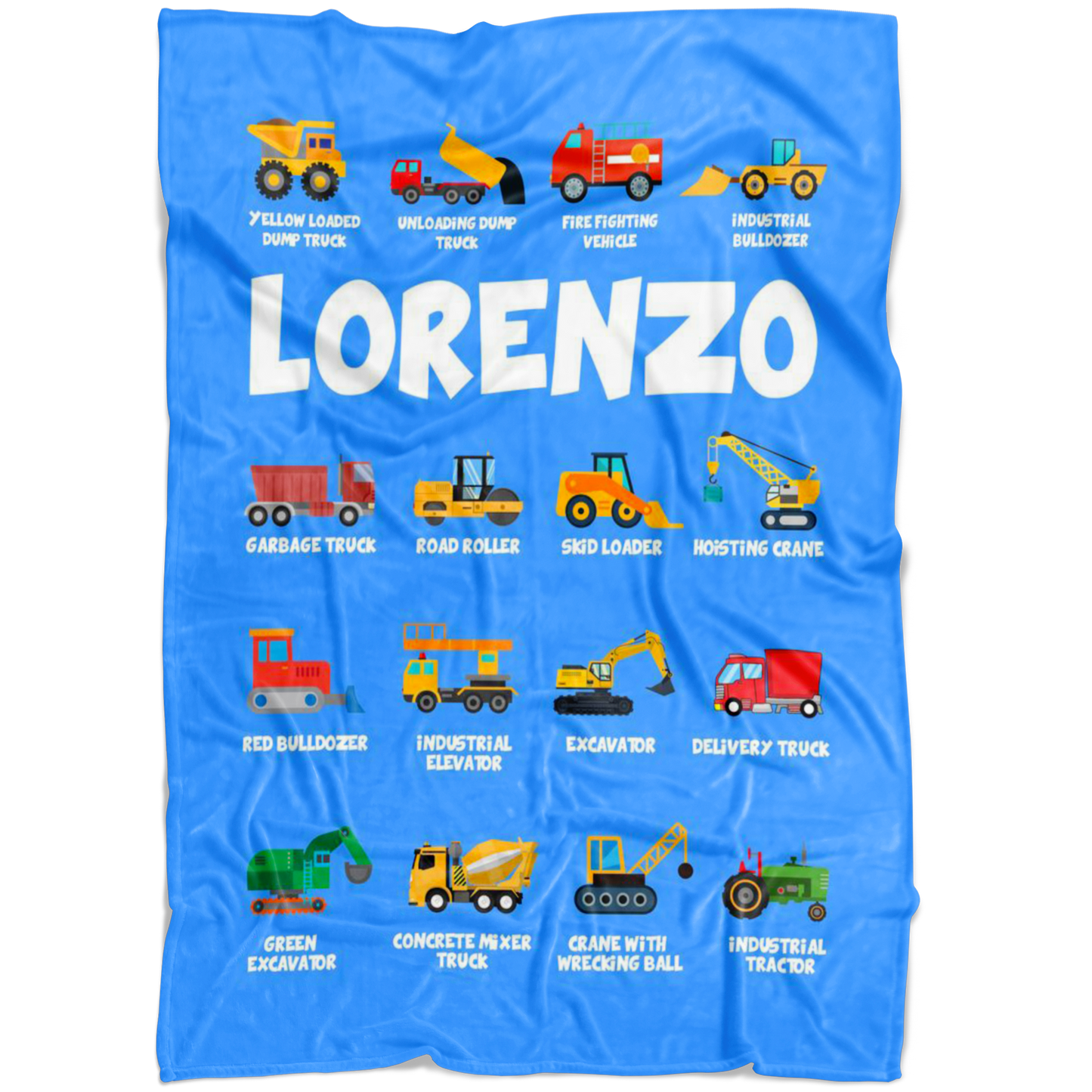 Lorenzo Construction Blanket Blue