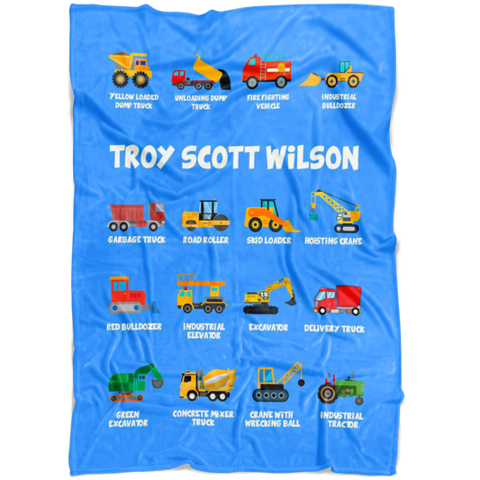 Troy Scott Wilson Construction Blanket Blue