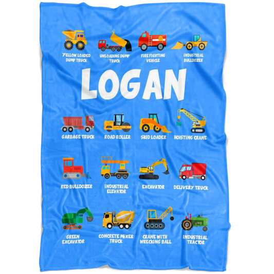 Logan Construction Blanket Blue