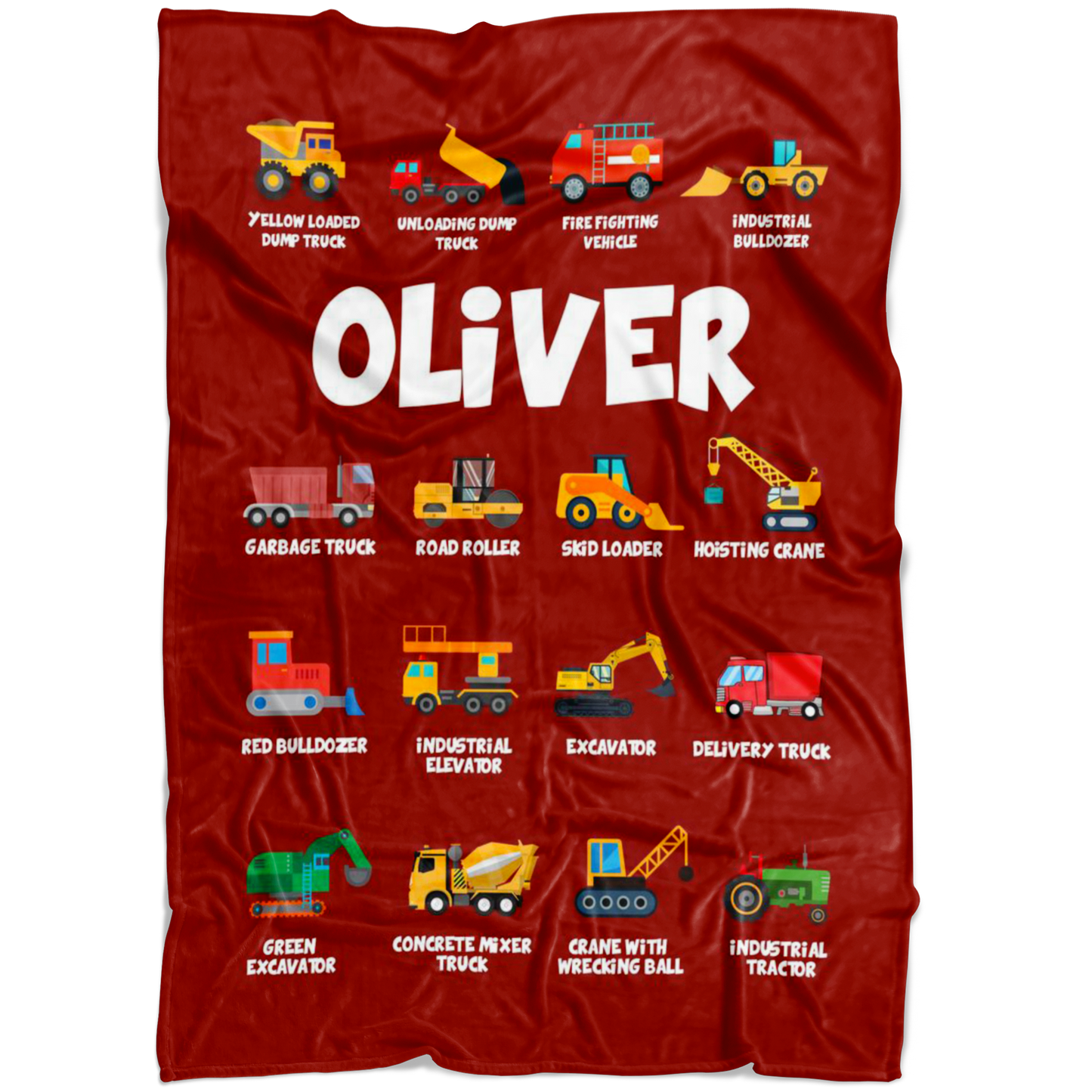 Oliver Construction Blanket Red