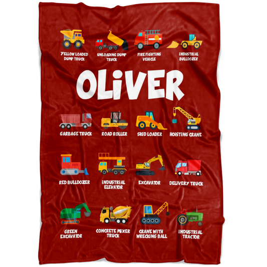 Oliver Construction Blanket Red