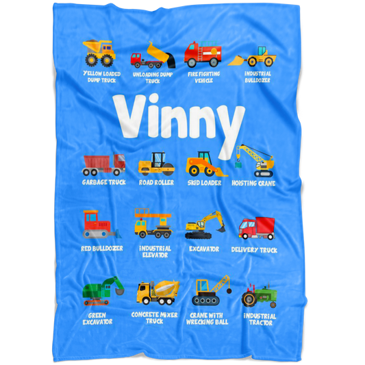 Vinny Construction Blanket Blue