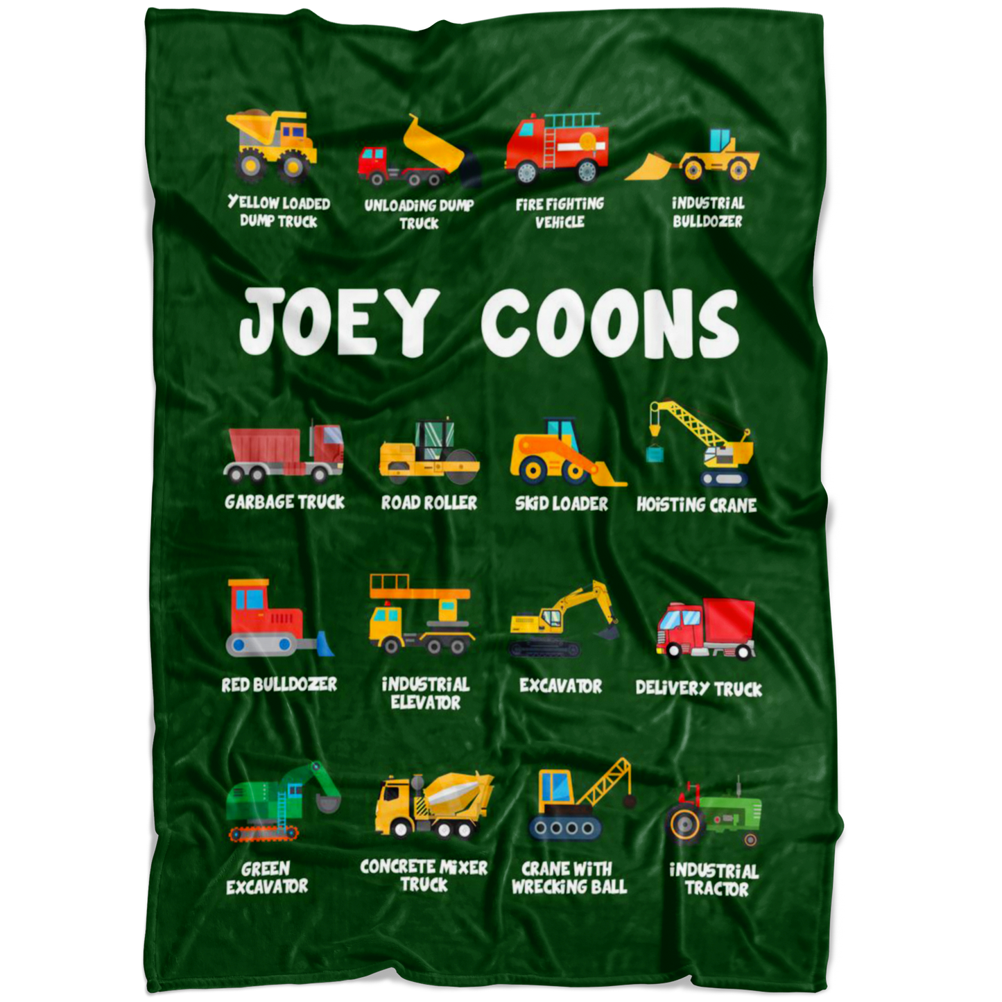Joey coons Construction Blanket Green