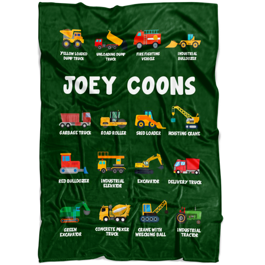 Joey coons Construction Blanket Green