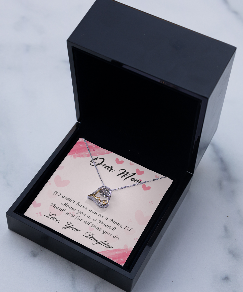 Dear Mom Dancing Love Necklace