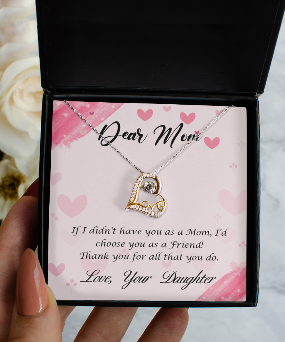 Dear Mom Dancing Love Necklace